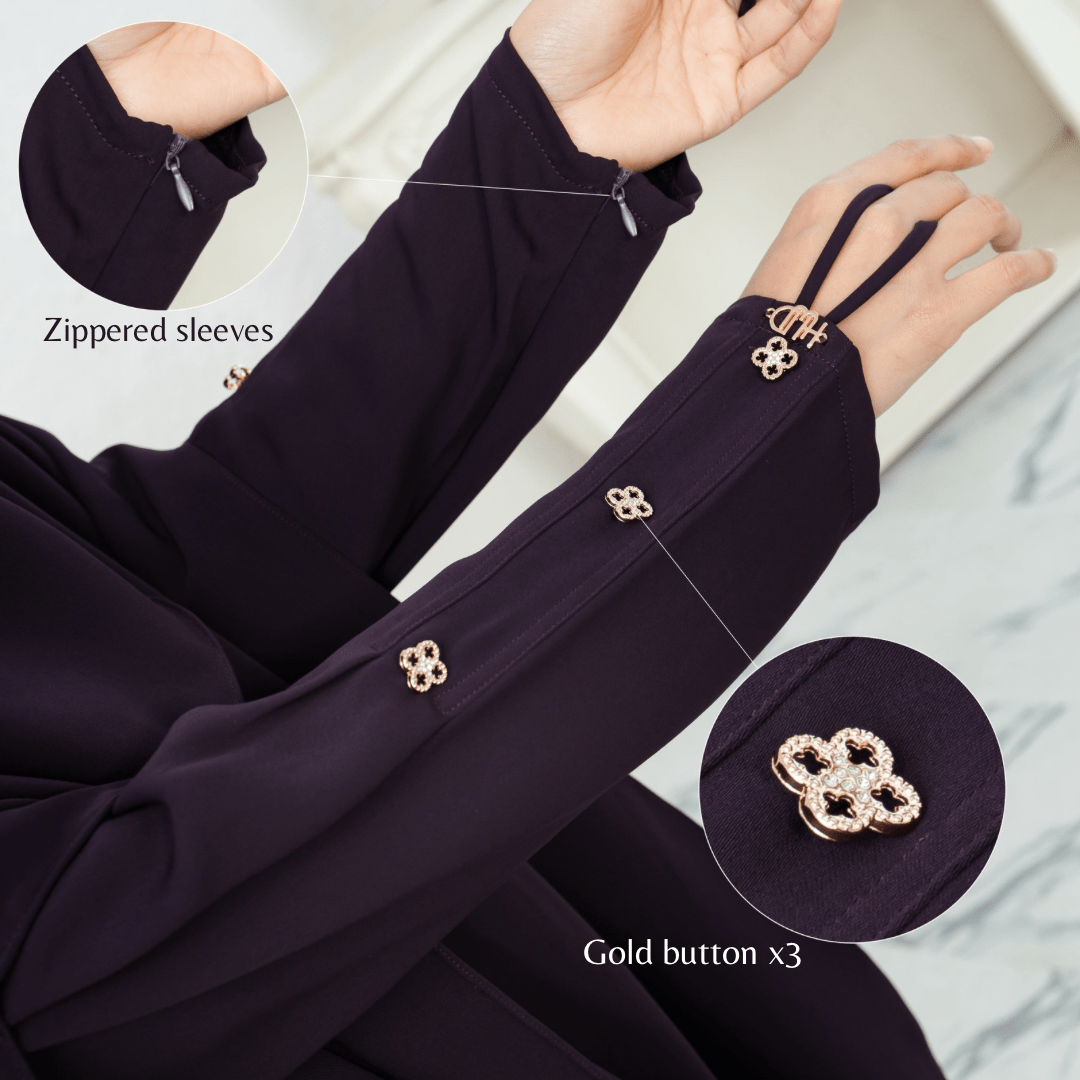 Mina Abaya Set French Khimar Anti UV (1 SET) - Huwaida Atelier - Image 6