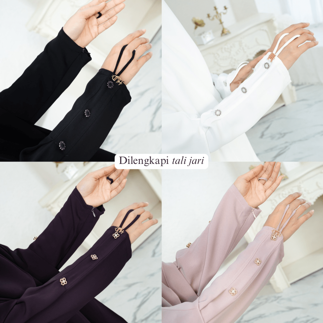 Mina Abaya Set French Khimar Anti UV (1 SET) - Huwaida Atelier - Image 3