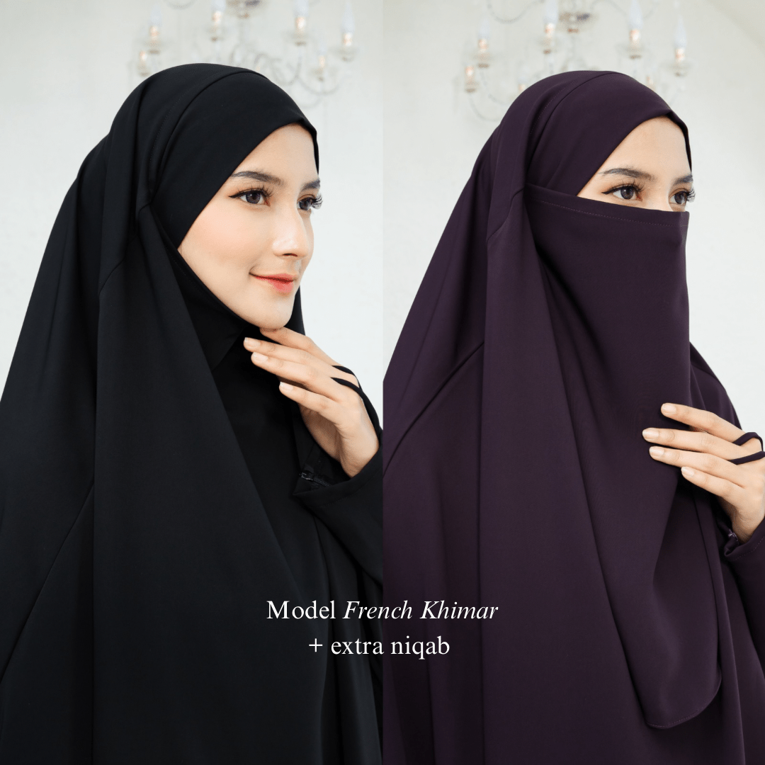 Mina Abaya Set French Khimar Anti UV (1 SET) - Huwaida Atelier - Image 4