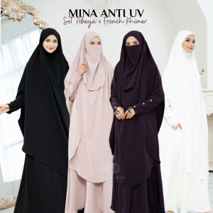 Mina Abaya Set French Khimar Anti UV (1 SET) – Huwaida Atelier