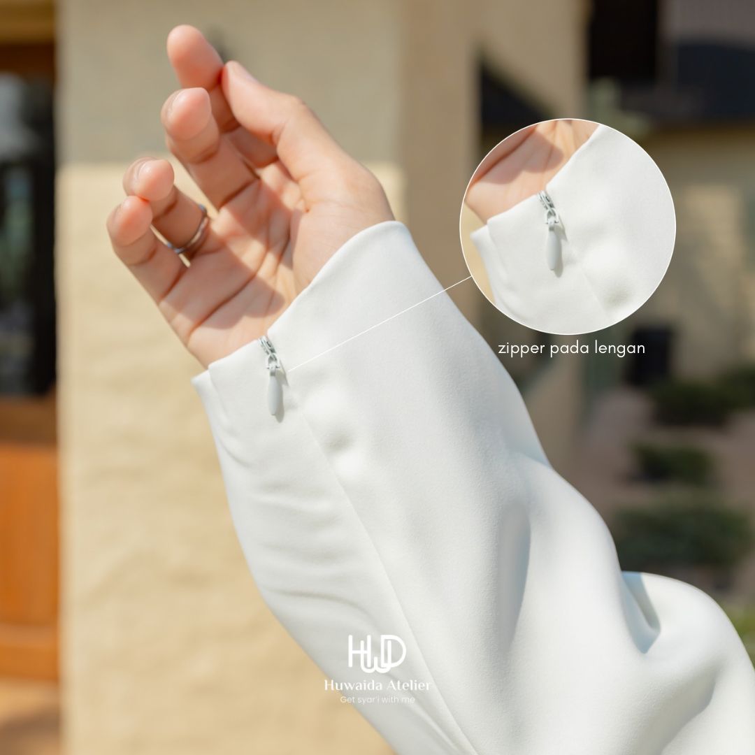 Marwa Abaya Set French Khimar Anti UV (1 SET) - Huwaida Atelier - Image 2