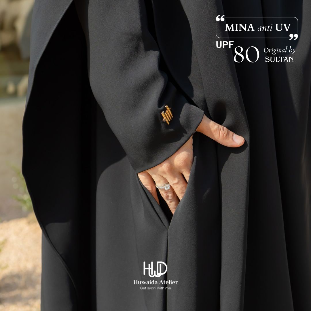 Marwa Abaya Set French Khimar Anti UV (1 SET) - Huwaida Atelier - Image 3