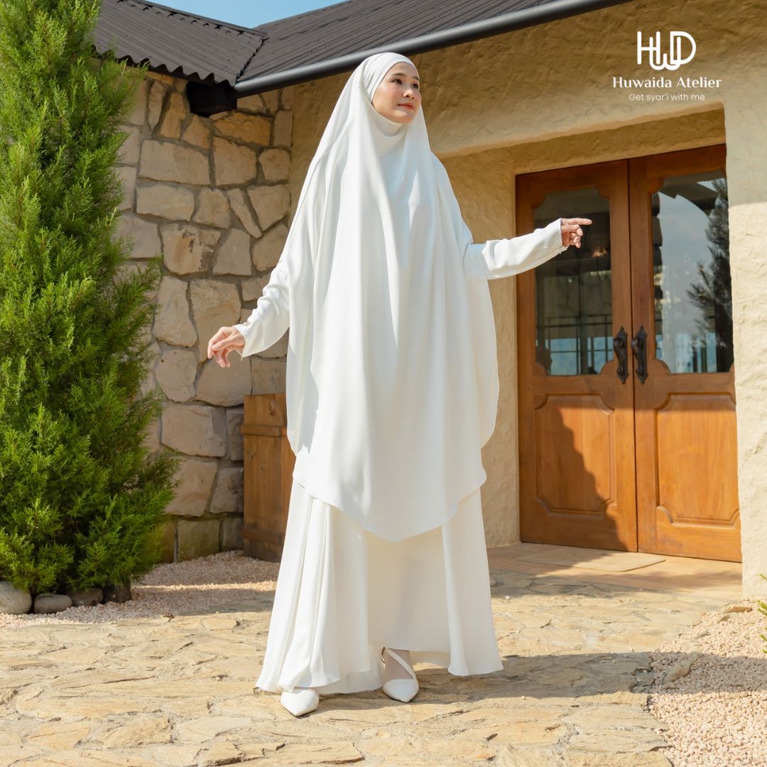 Marwa Abaya Set French Khimar Anti UV (1 SET) - Huwaida Atelier - Image 4