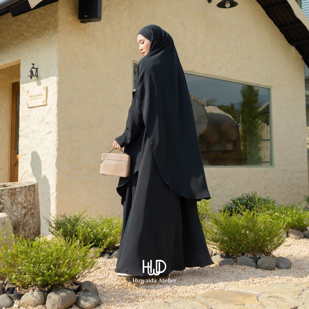 Marwa Abaya Set French Khimar Anti UV (1 SET) - Huwaida Atelier - Image 6