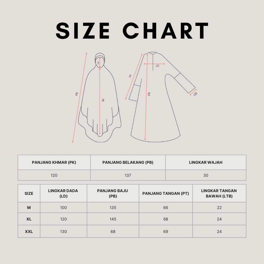 Marwa Abaya Set French Khimar Anti UV (1 SET) - Huwaida Atelier - Image 7