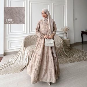 Serena Dress Cotton Embroidery | Huwaida Atelier