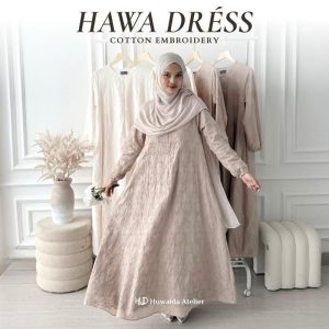 Hawa Dress Cotton Embroidery | Huwaida Atelier
