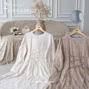 Jameela Dress Cotton Embroidery | Only Dress | Huwaida Atelier