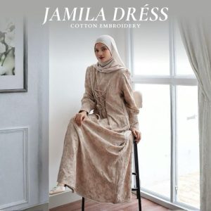 Jameela Dress Cotton Embroidery | Only Dress | Huwaida Atelier