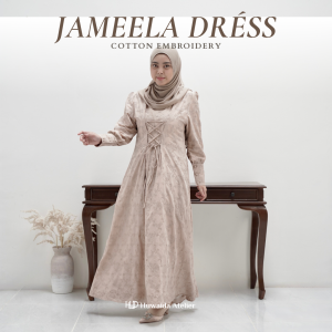 Jameela Dress Cotton Embroidery | Only Dress | Huwaida Atelier