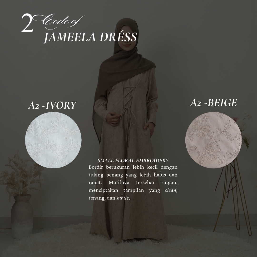 Jameela Dress Cotton Embroidery | Only Dress | Huwaida Atelier - Image 6