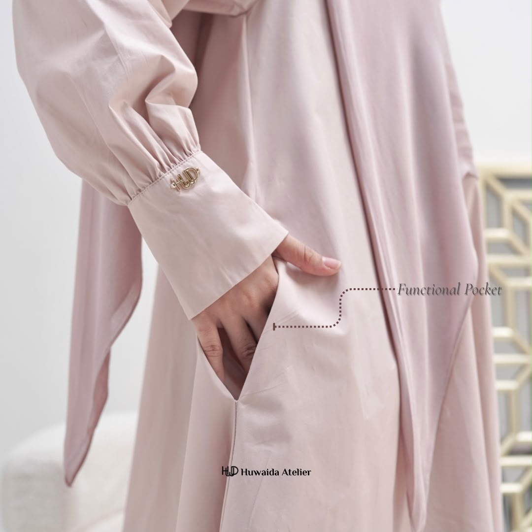 Hameeda Cotton Abaya | Only Abaya | Huwaida Atelier - Image 4